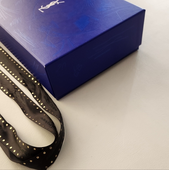 YSL Blue Graphic Gift Box with Black & Gold Ribbon - Picture 7 of 12